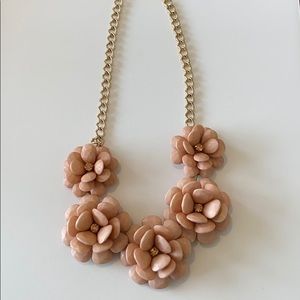 Pink Floral Statement Necklace